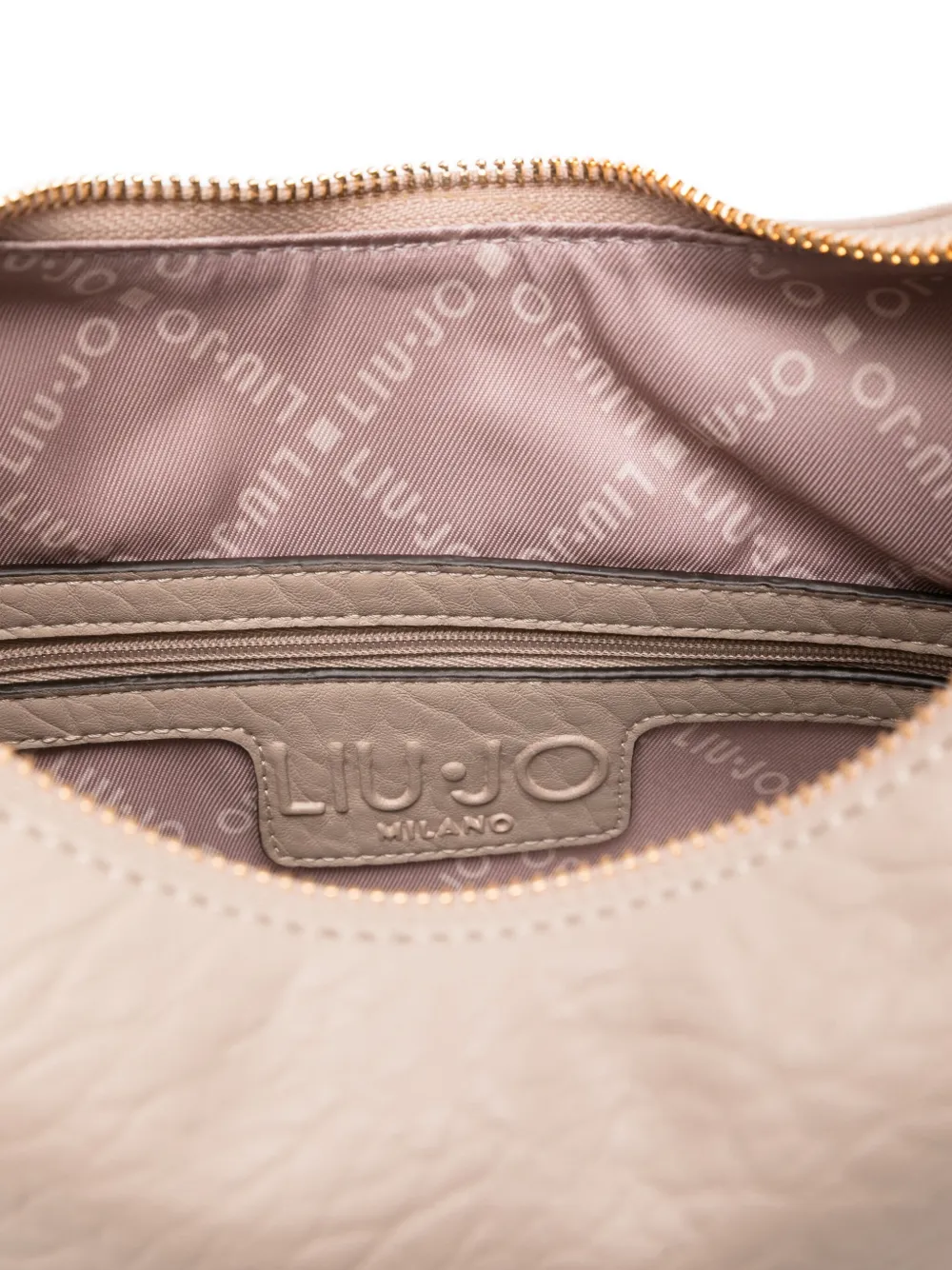 Liu •jo Small Logo-embossed Shoulder Bag In Neutral