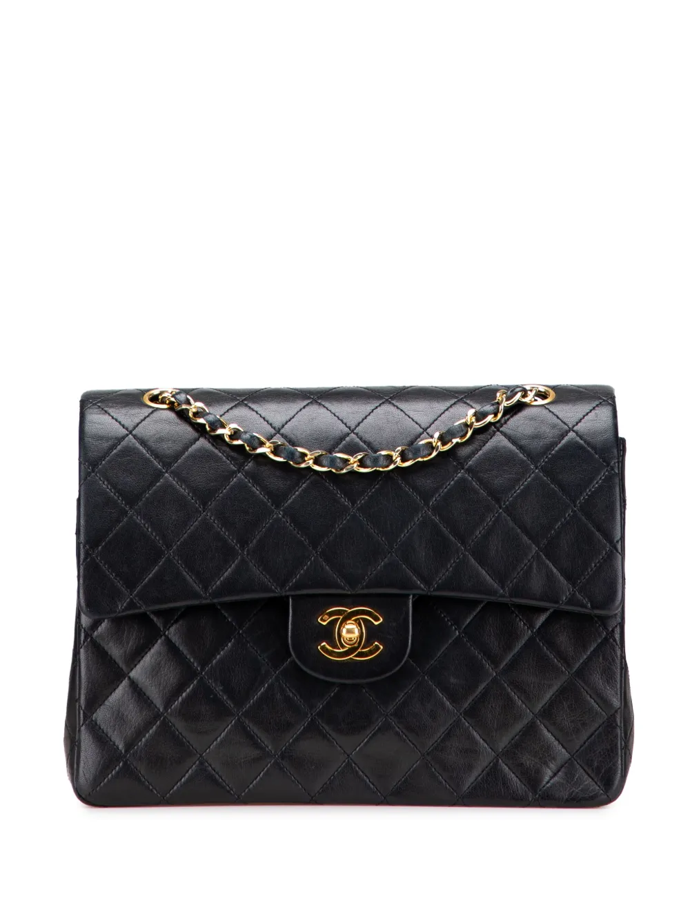 CHANEL Pre-Owned 1989-1991 Medium Tall Classic Lambskin Double Flap CHANEL Pre-Owned 1989-1991 Medium Tall Classic Lambskin Double Flap