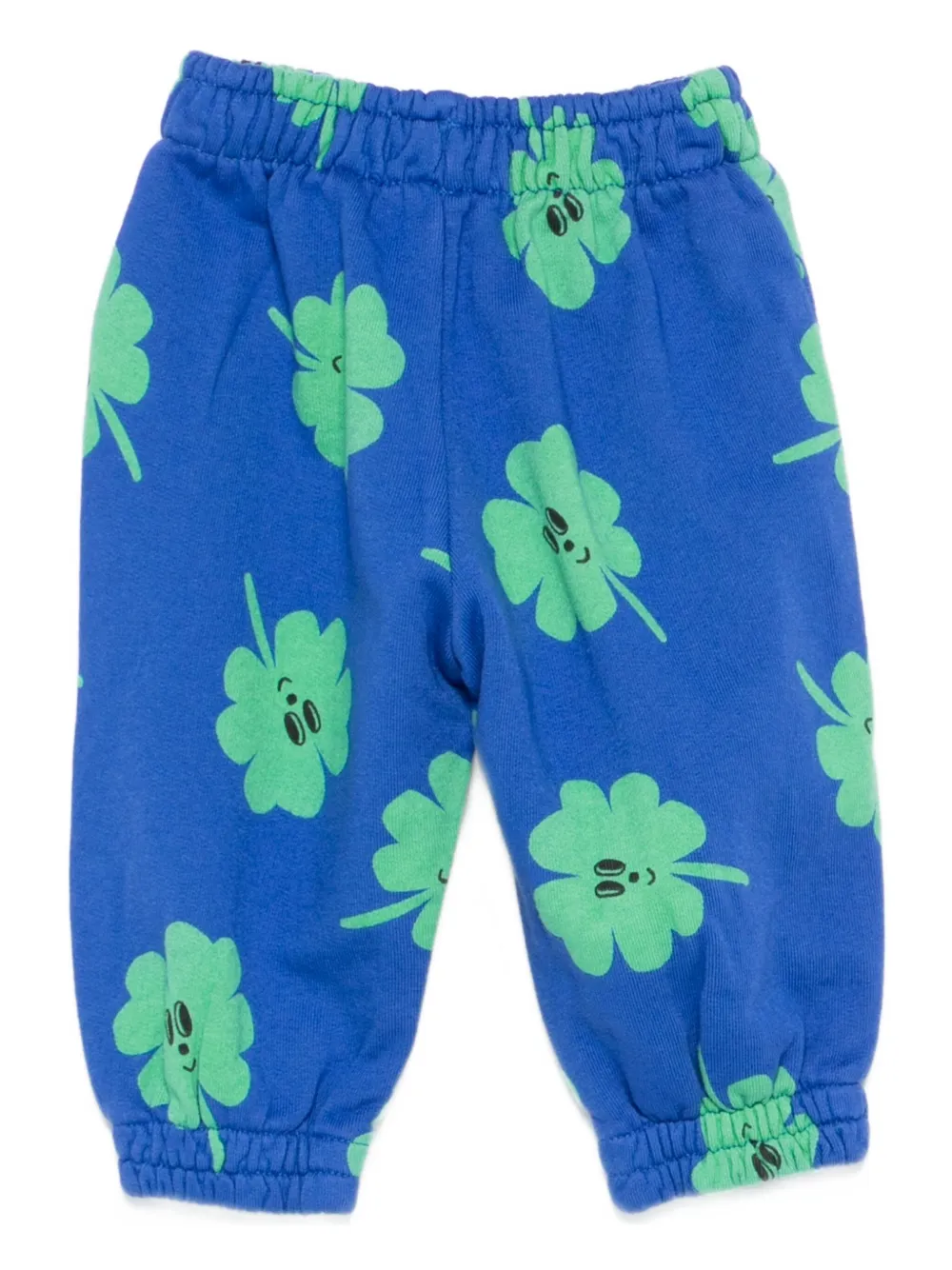 Bobo Choses Jersey trainingsbroek met klaverbladprint Blauw
