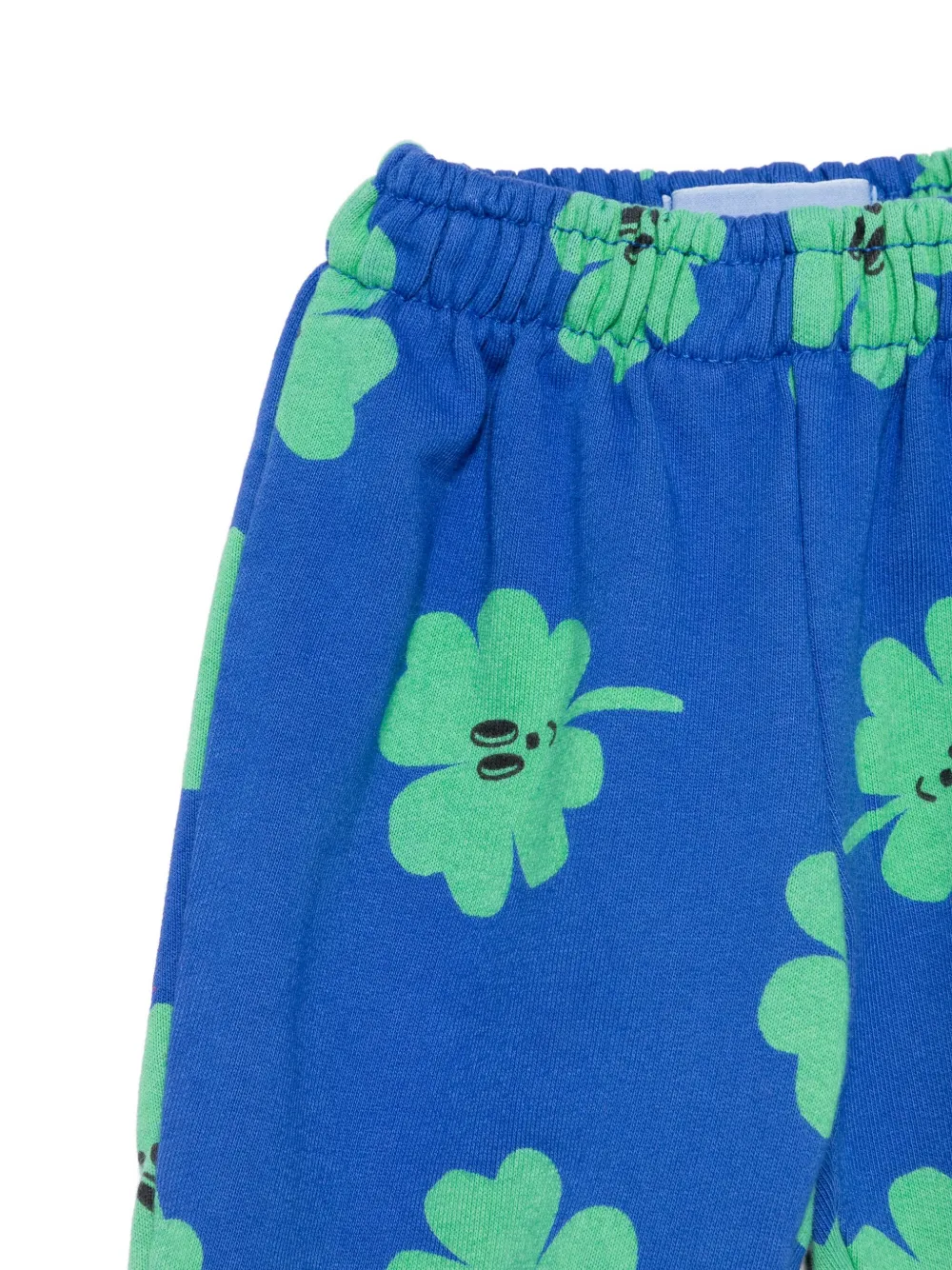 Bobo Choses Jersey trainingsbroek met klaverbladprint Blauw