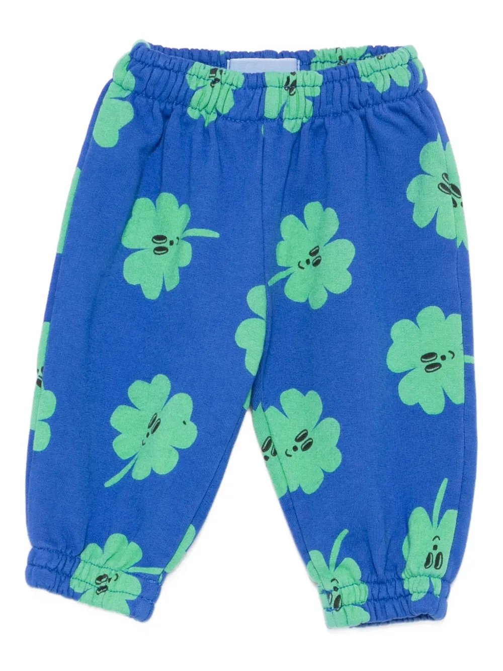 Bobo Choses Jersey trainingsbroek met klaverbladprint Blauw