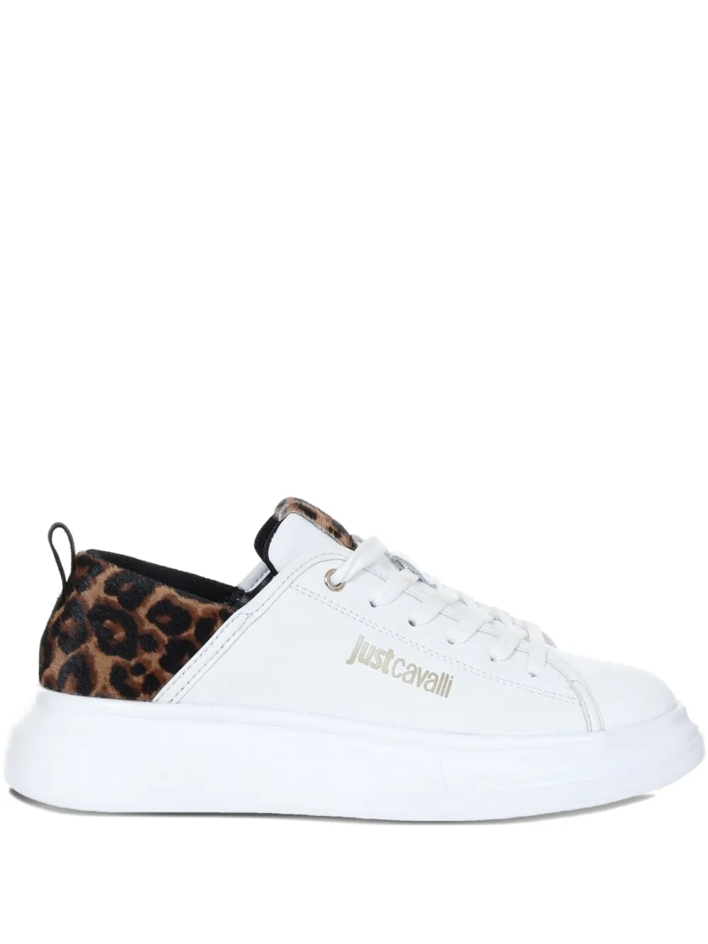 Just Cavalli leopard-print panel sneakers White
