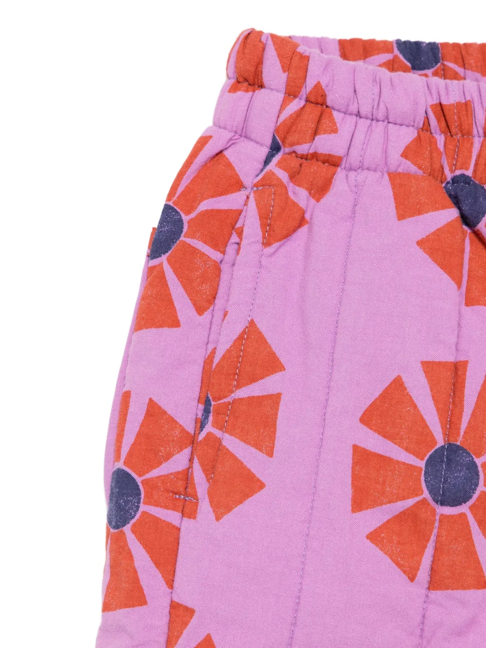 Bobo Choses Gewatteerde broek met bloemenprint Roze