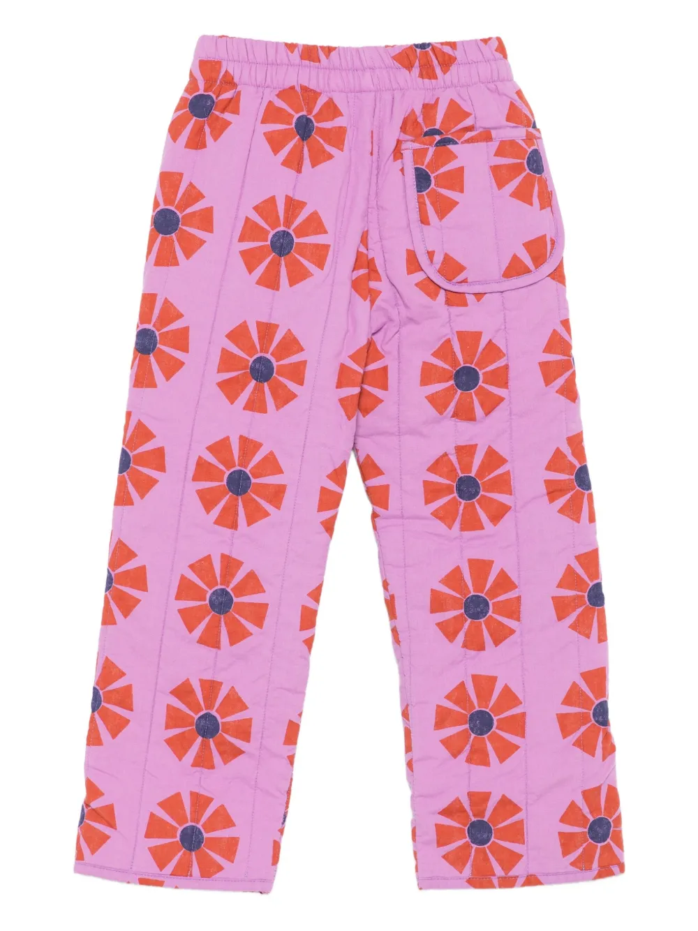 Bobo Choses Gewatteerde broek met bloemenprint Roze