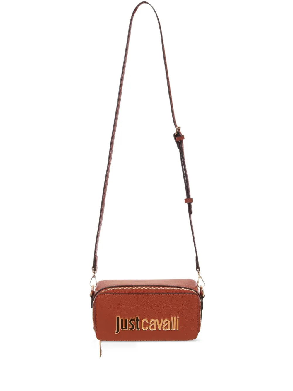 Just Cavalli ロゴプレート ショルダーバッグ - ブラウン Just Cavalli ロゴプレート ショルダーバッグ - ブラウン