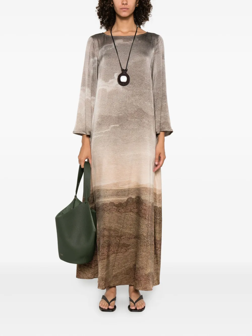 Pierre-Louis Mascia Flared jurk - Bruin