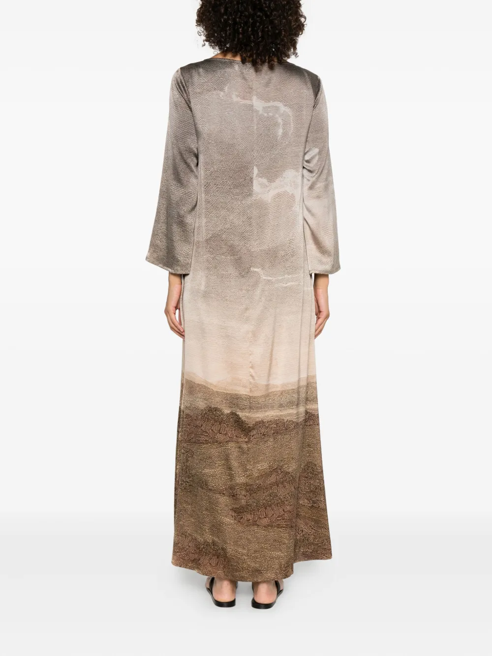 Pierre-Louis Mascia Flared jurk Bruin