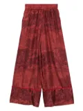 Pierre-Louis Mascia printed silk trousers - Red