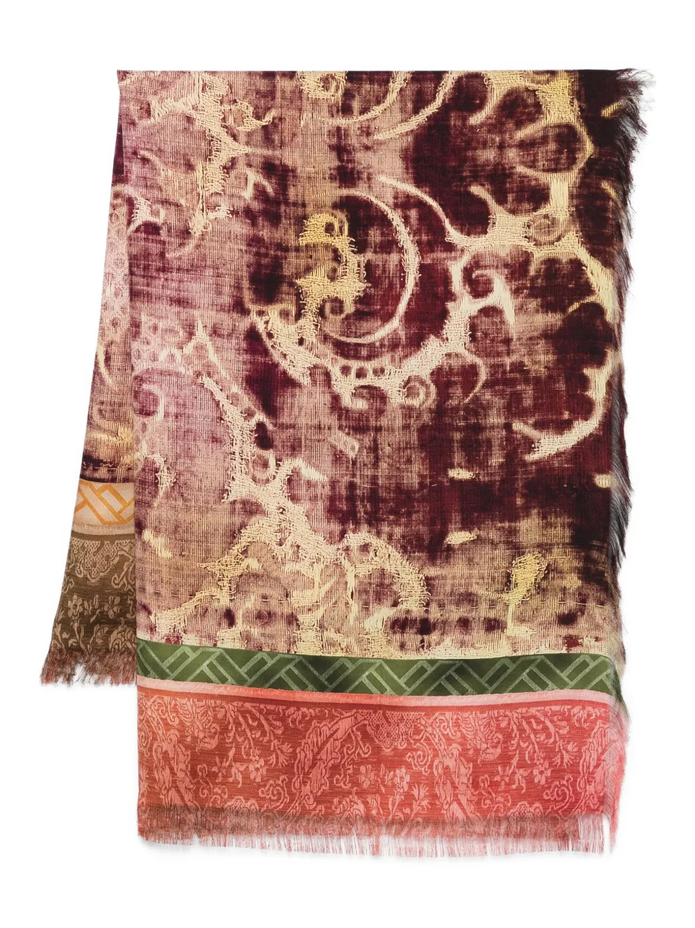 patterned silk scarf