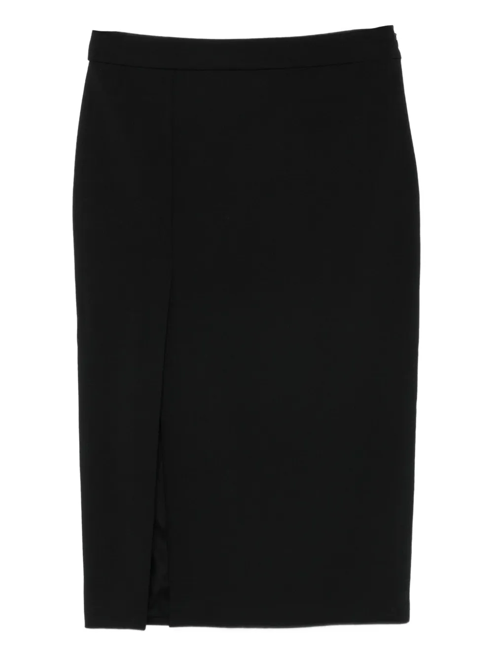 DONDUP side-split pencil midi skirt Zwart