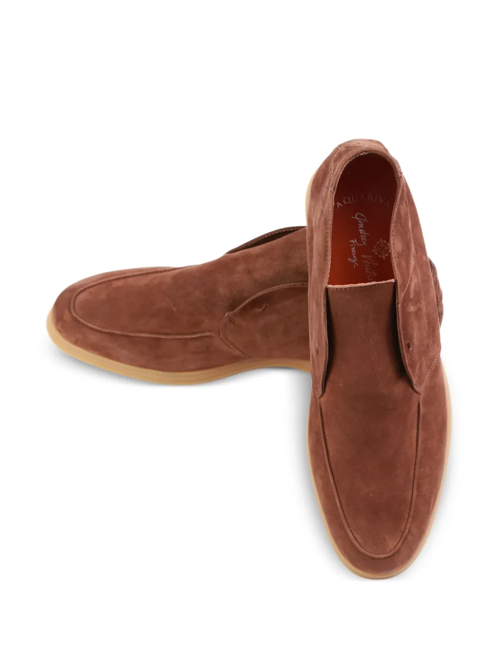 Andrea Ventura suede loafers Brown