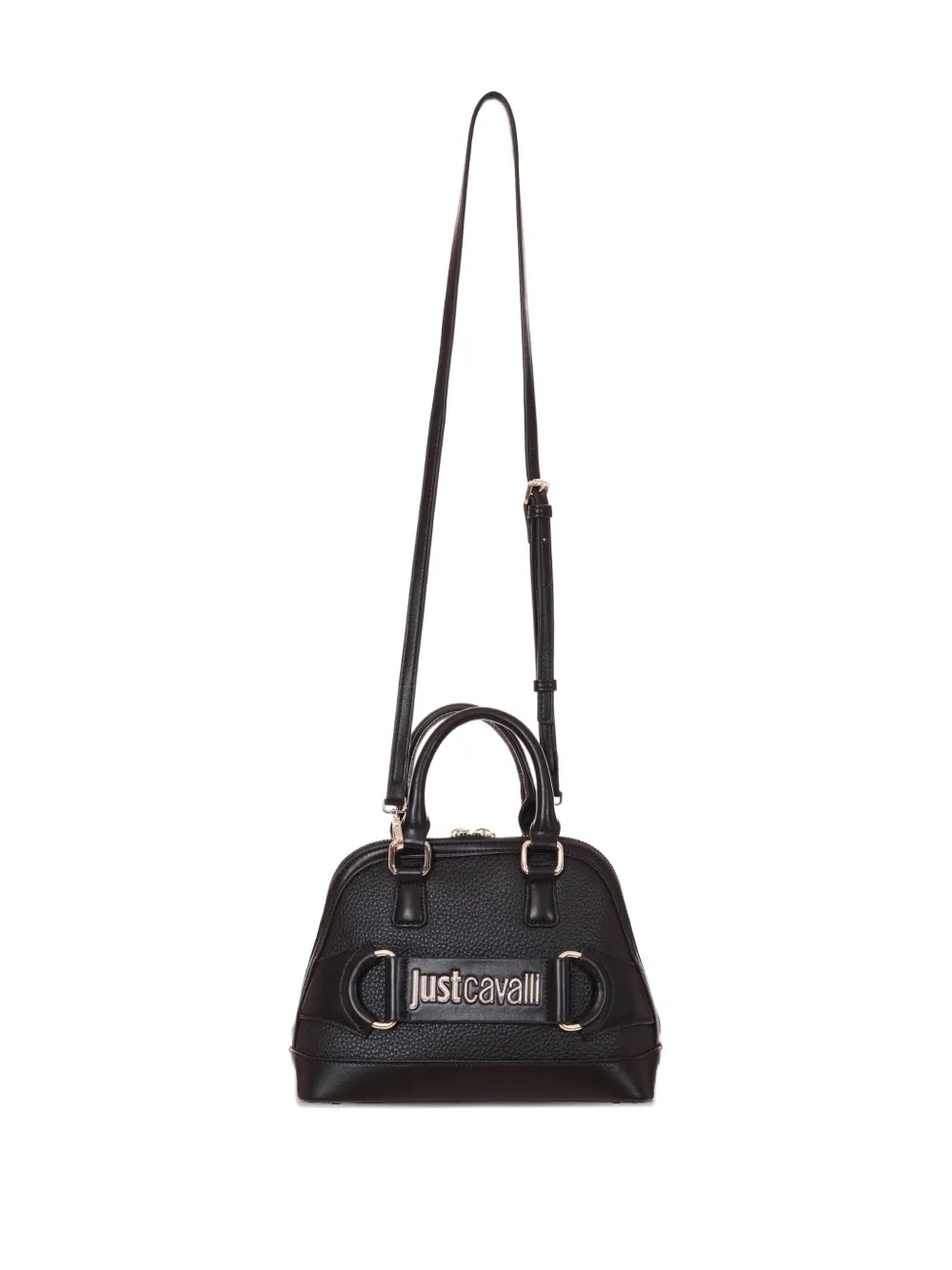 Just Cavalli Logo-plaque Tote Bag In Brown