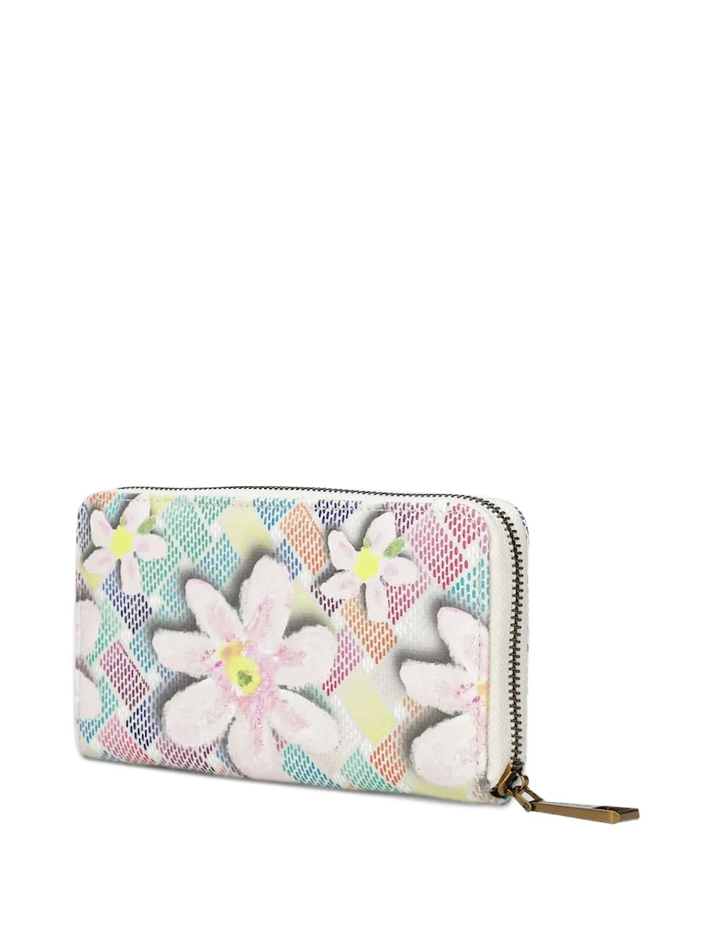 Kurt Geiger London Portemonnee met rits en bloemenprint - Roze