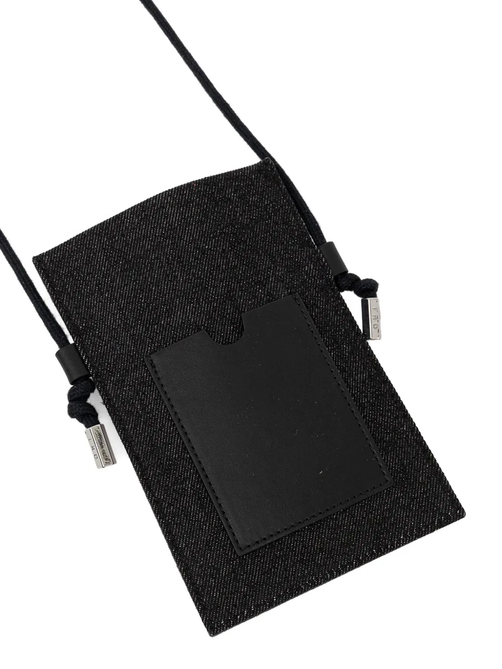 Iro Drawstring Phone Bag In Black