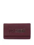 Just Cavalli logo-plaque chain strap clutch - Red