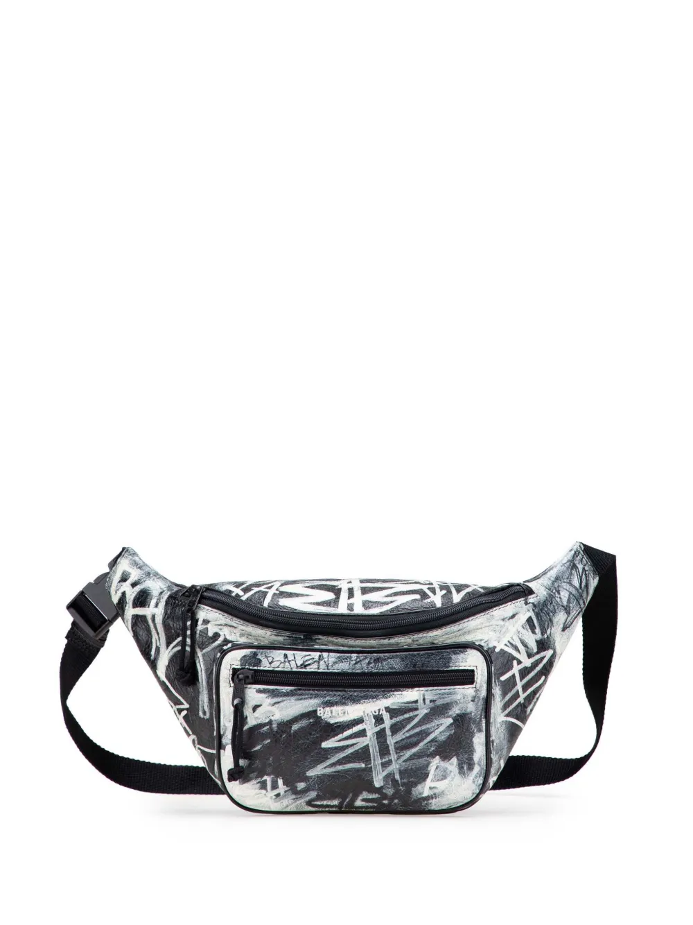 Balenciaga Pre-Owned 2010 Lambskin Grafiti Explorer belt bag - ブラック Balenciaga Pre-Owned 2010 Lambskin Grafiti Explorer belt bag - ブラック