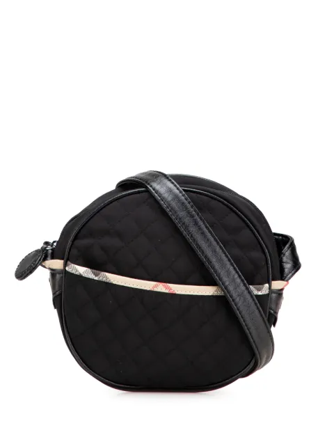 Burberry Pre-Owned 2000-2010 Nova Check Trimmed Quilted Nylon Round crossbody bag
