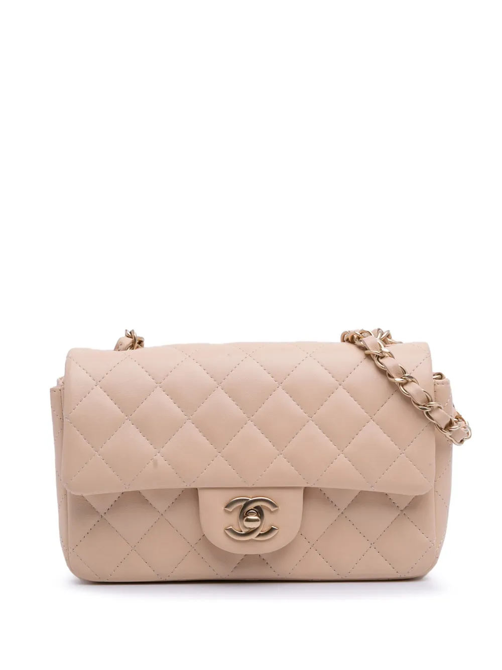 CHANEL Pre-Owned 2013-2014 Mini Rectangular Classic Lambskin Single CHANEL Pre-Owned 2013-2014 Mini Rectangular Classic Lambskin Single