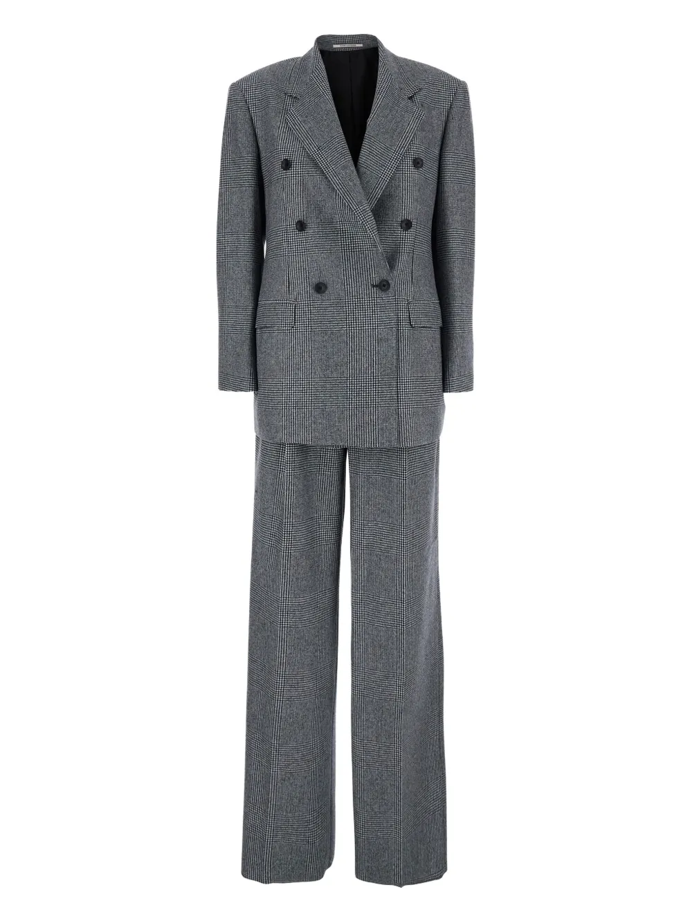 Tagliatore plaid-pattern double-breasted suit - グレー Tagliatore plaid-pattern double-breasted suit - グレー