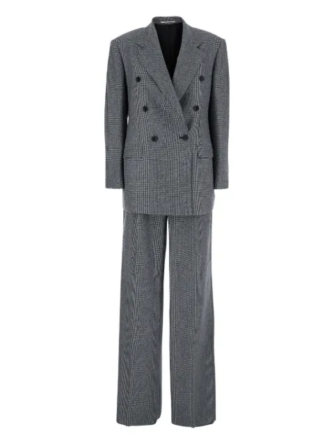 Tagliatore plaid-pattern double-breasted suit 