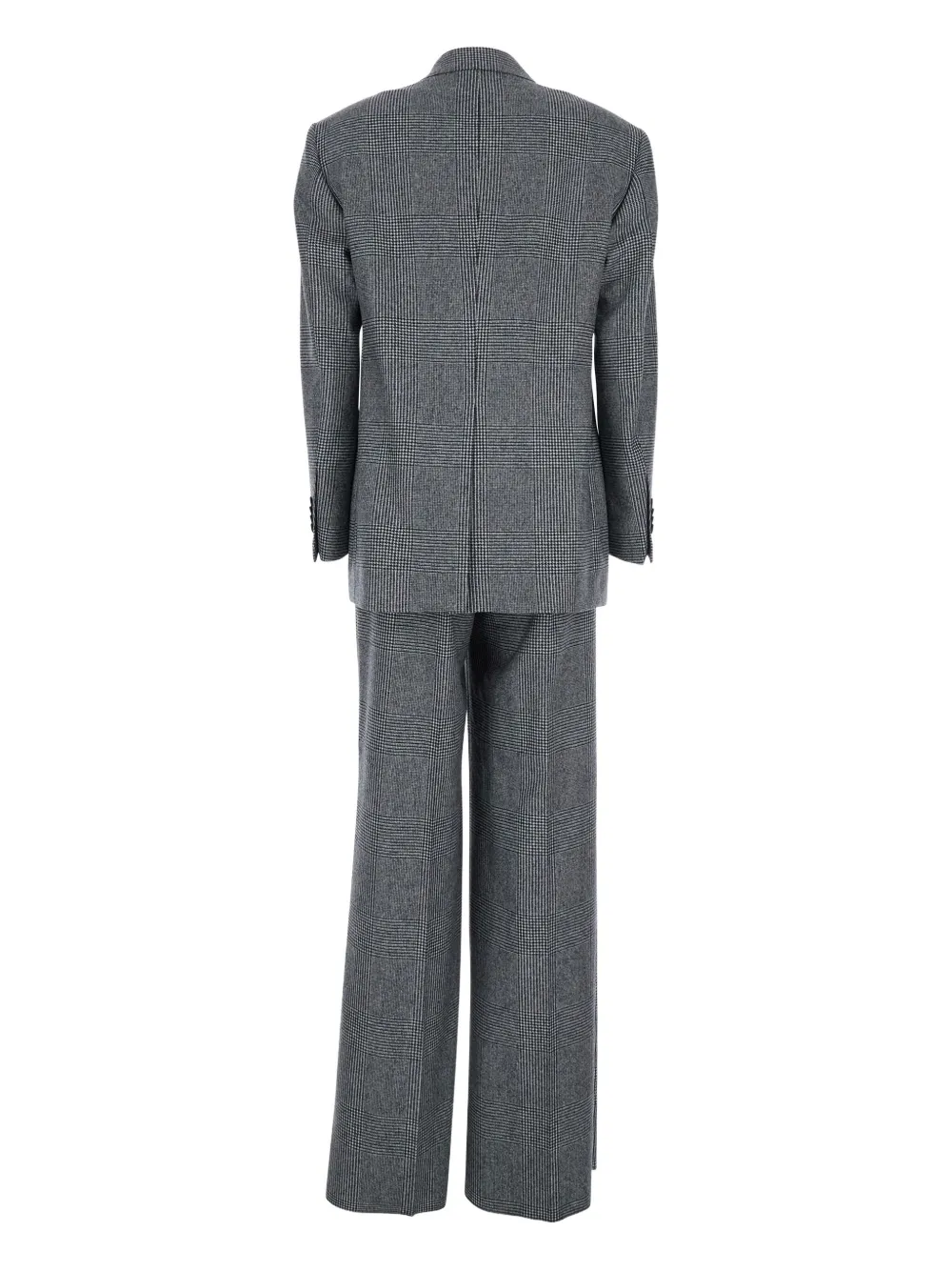 Tagliatore Plaid-pattern Double-breasted Suit In Gray