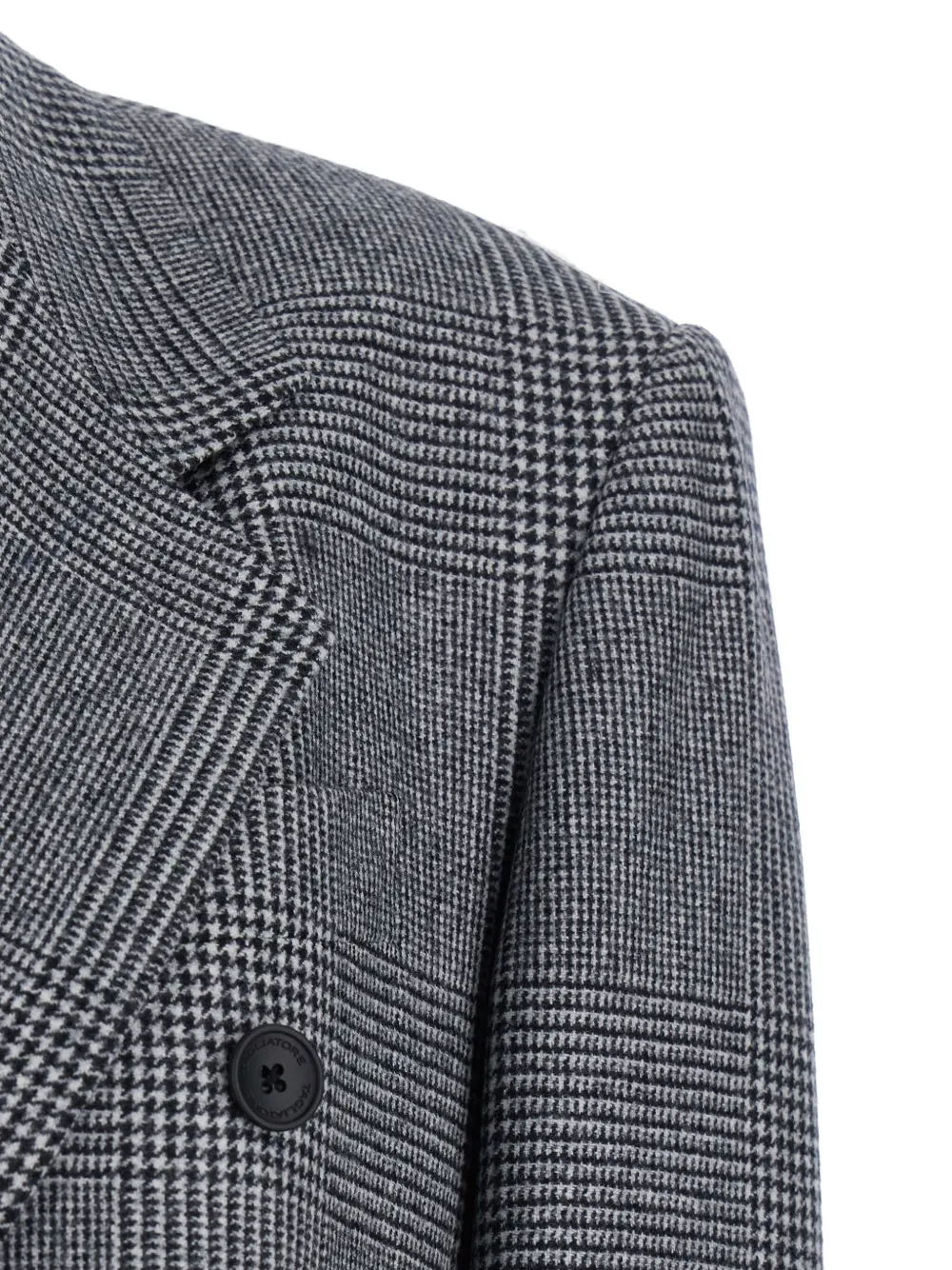 Tagliatore Plaid-pattern Double-breasted Suit In Gray