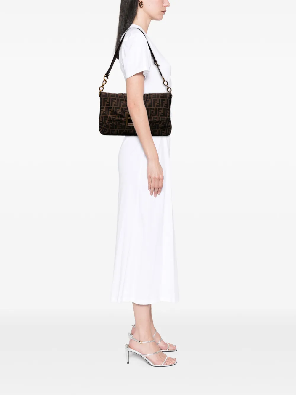 Fendi Pre-Owned 2010-2025 Large Zucca Canvas Mia Flap shoulder bag | Pre-Owned | Image 2