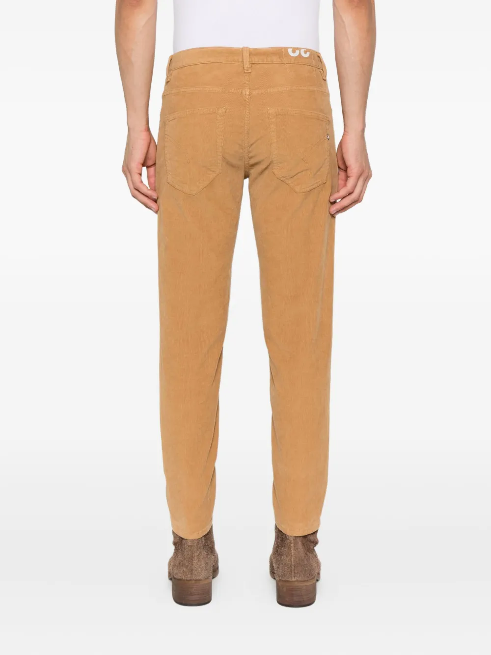 DONDUP Ribfluwelen broek Beige