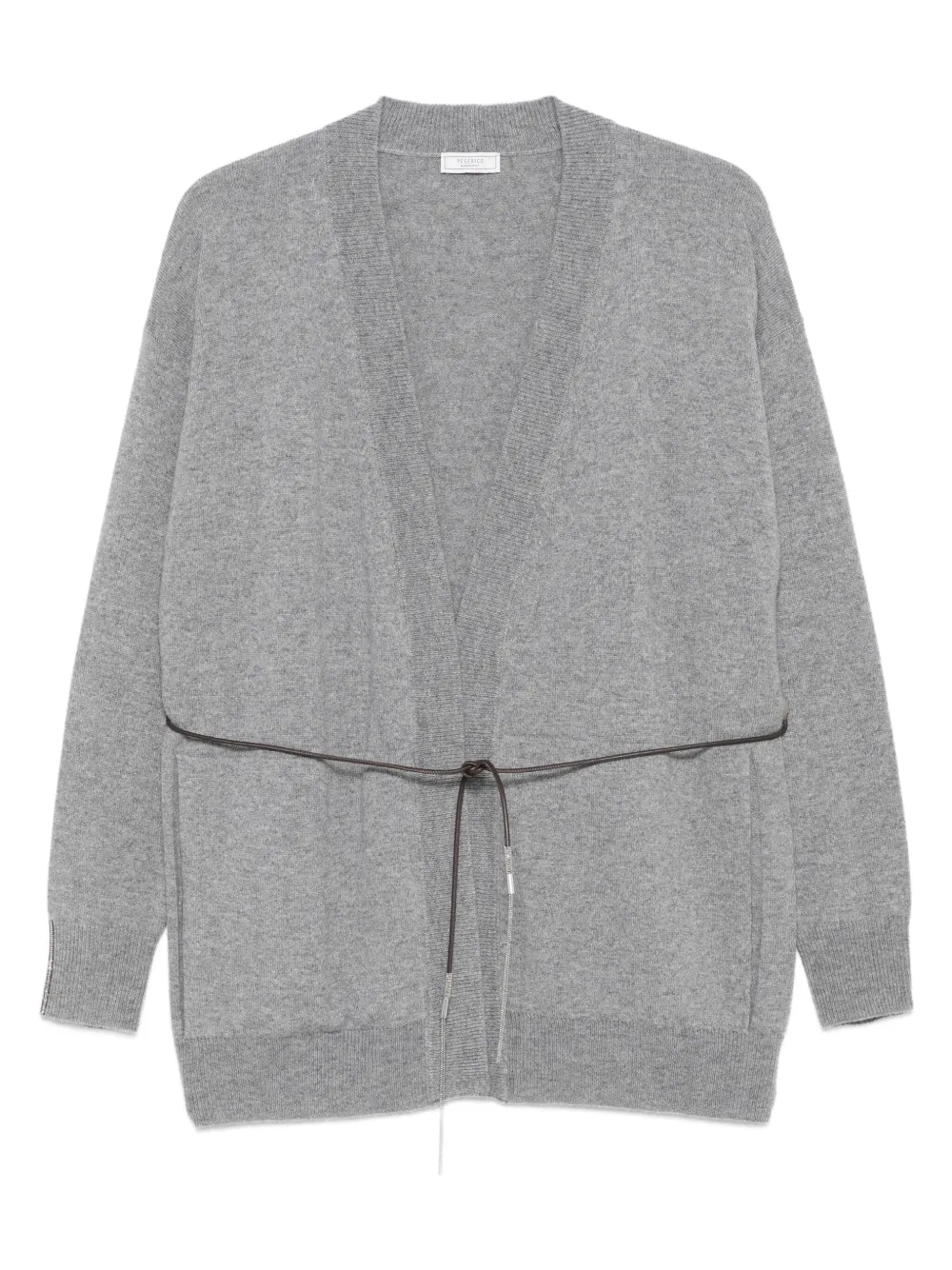 Peserico Gestrikt vest Grijs