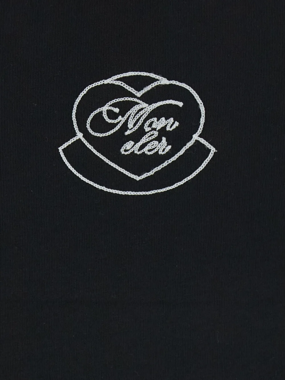 Moncler heart-logo T-shirt Zwart