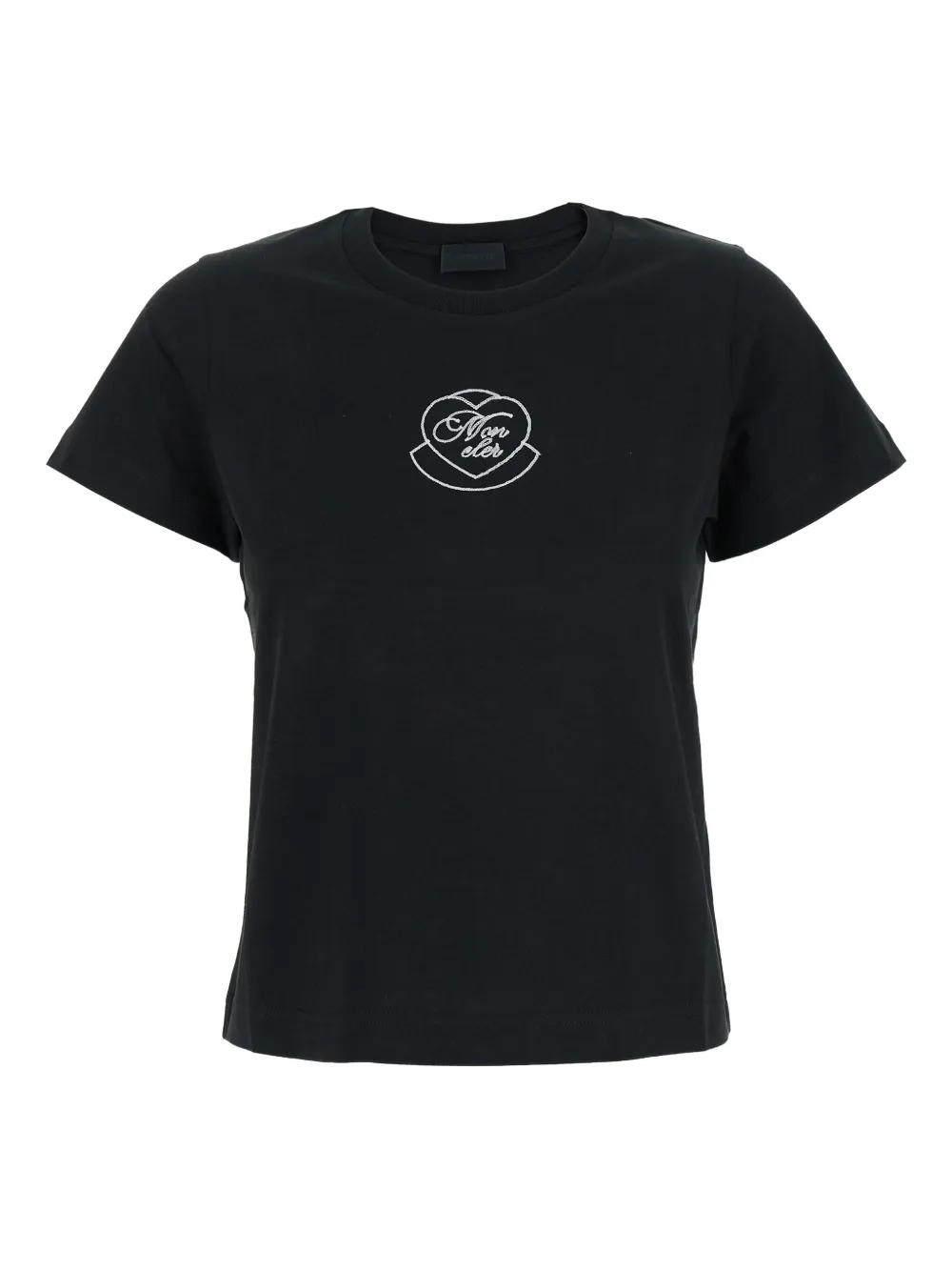 Moncler Heart-logo T-shirt In Black