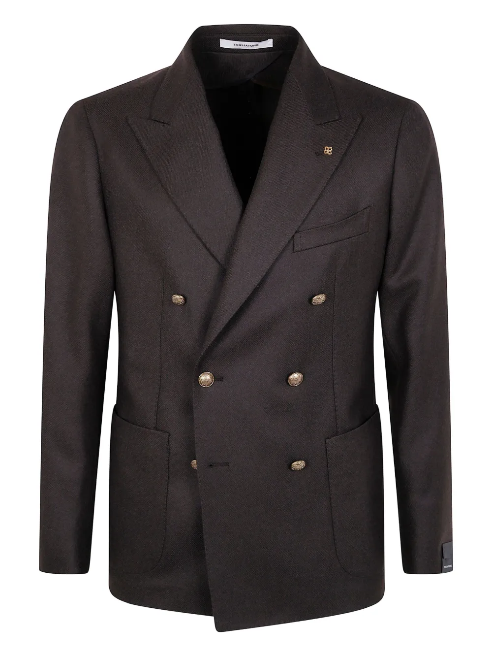 Tagliatore double-breasted gold-button jacket Bruin