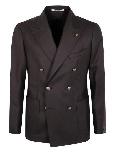 Tagliatore double-breasted gold-button jacket