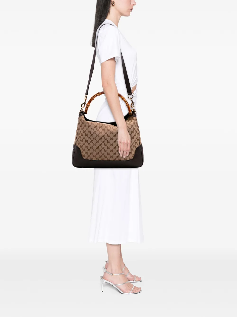 Gucci Pre-Owned 2016-2025 GG Canvas Bamboo Diana satchel | Pre-Owned | Image 2
