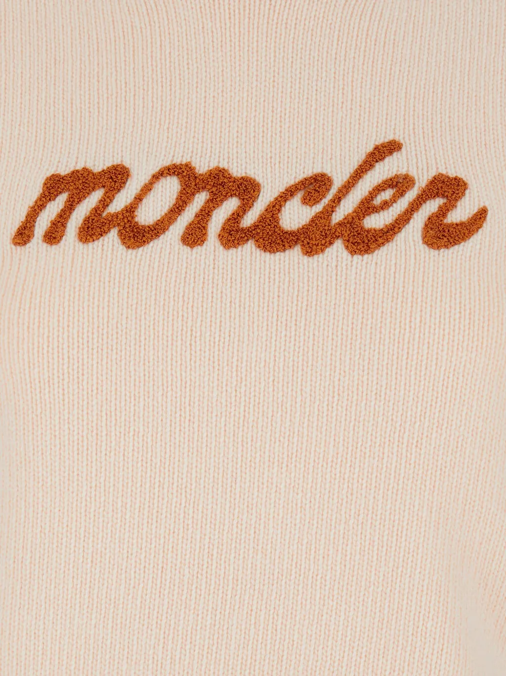 Moncler embroidered logo sweater Roze