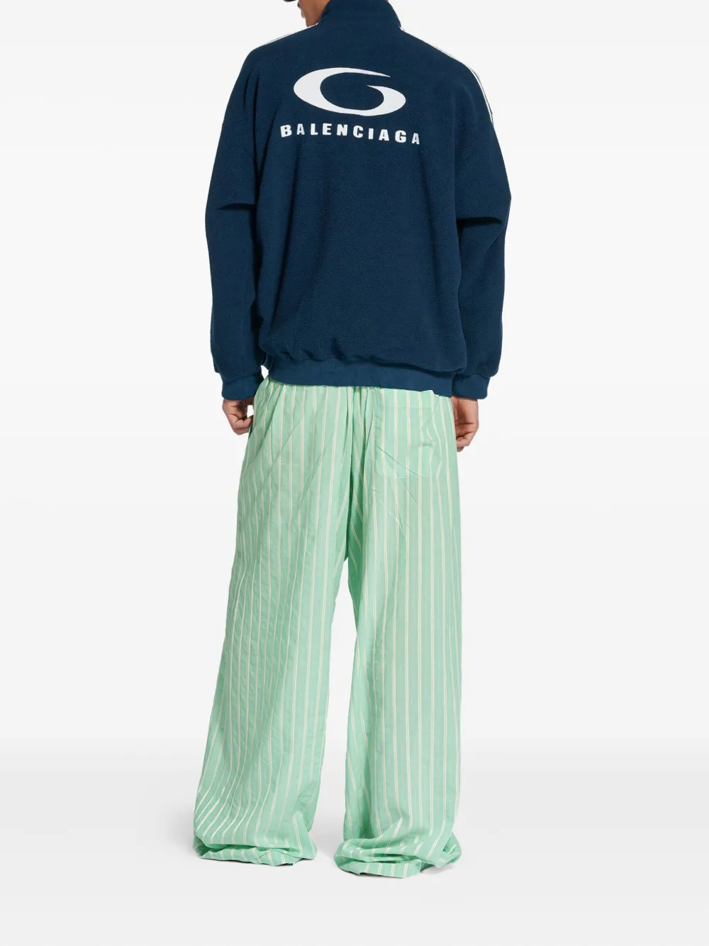 Balenciaga Fleece trainingsjack Blauw