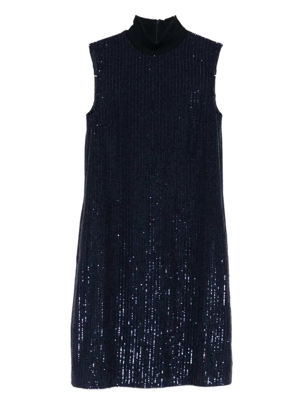 Peserico sleeveless sequin turtleneck midi dress - ブルー Peserico sleeveless sequin turtleneck midi dress - ブルー