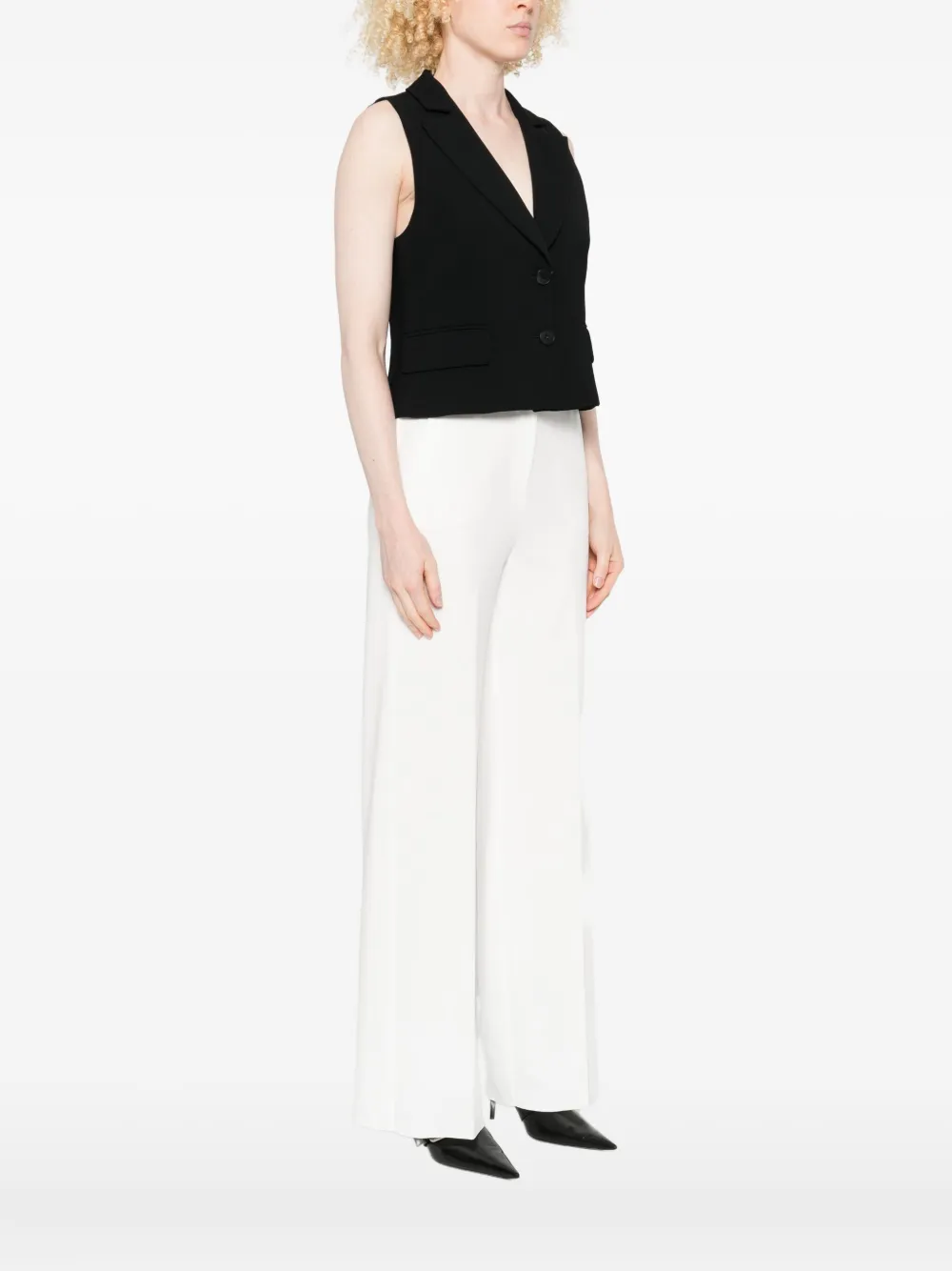 Marella Two-button Lapel Waistcoat In Black