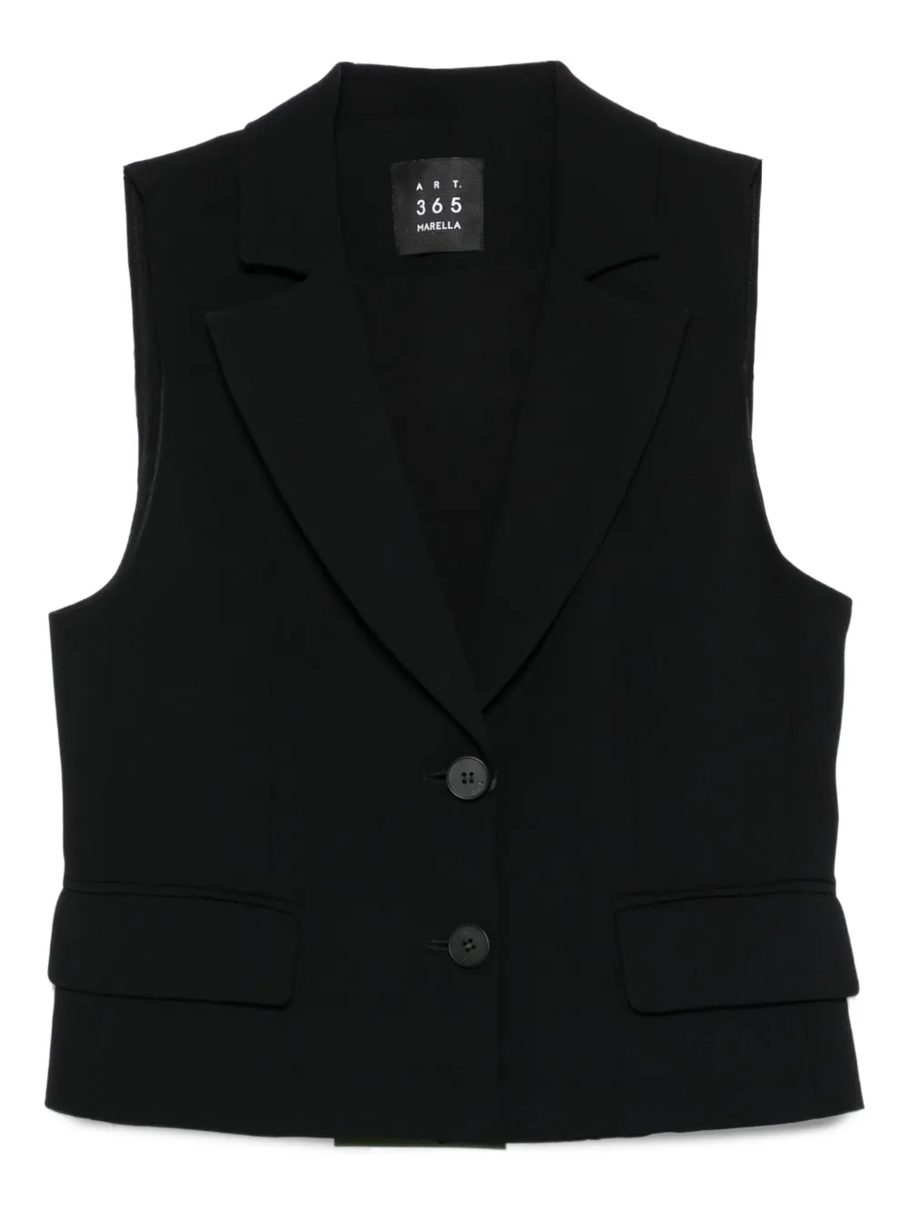 Marella two-button lapel waistcoat | Black | Image 1