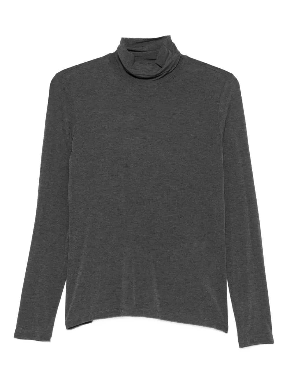 high-neck long-sleeve top