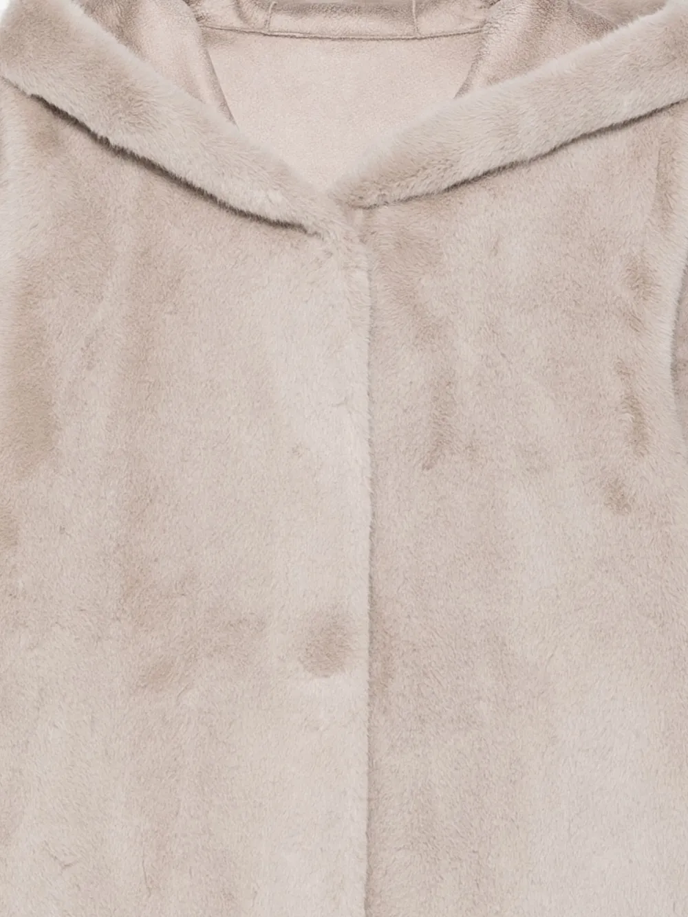 Marella Calotta jas van imitatiebont met capuchon Beige