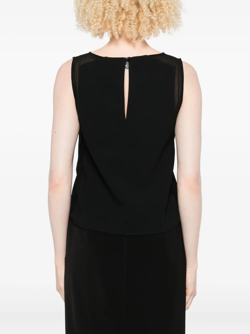 Marella Garden sleeveless top Zwart