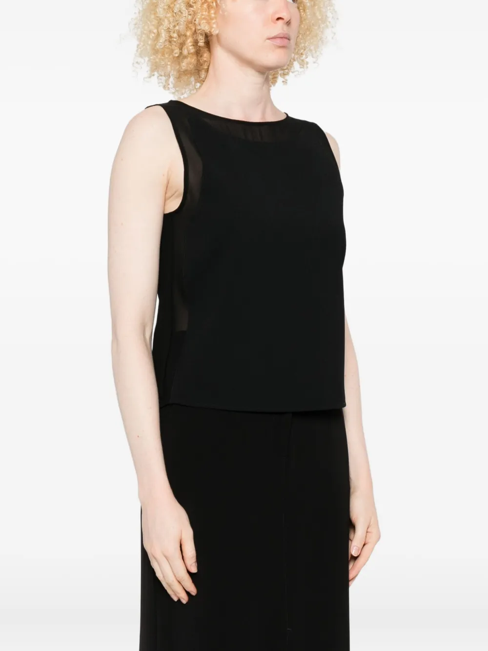 Marella Garden sleeveless top Zwart
