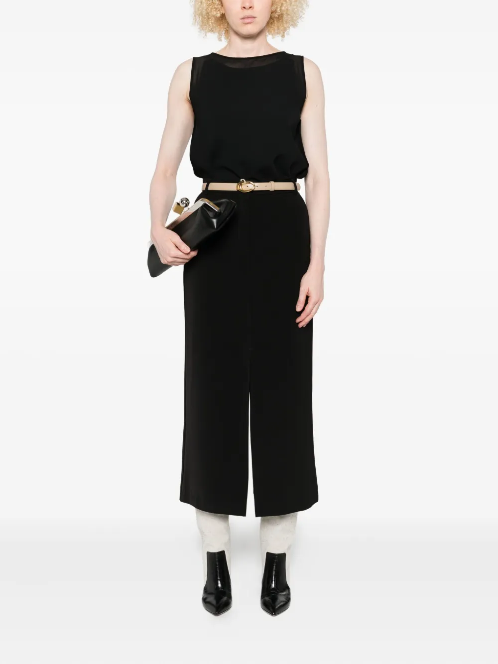 Marella Garden sleeveless top Zwart