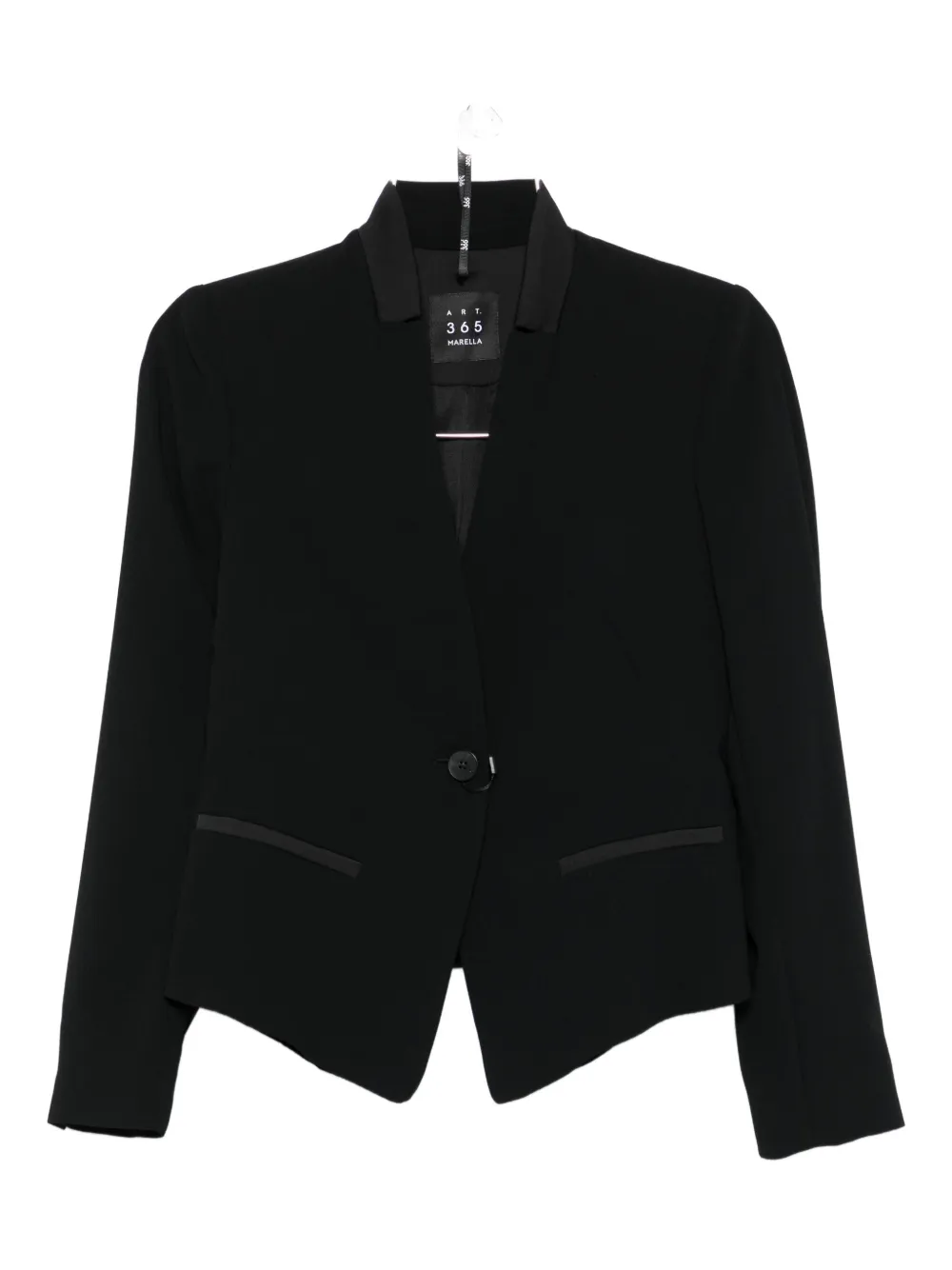Marella Single-button Satin-trimmed Jacket In Black