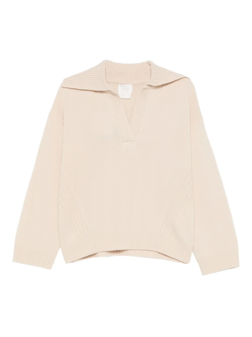 MONOCHROME Dotto Pullover mit V-Ausschnitt | Nude | Image 1