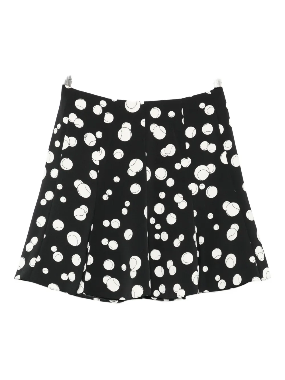 Marella Pleated Ball-print Mini Skirt In Black