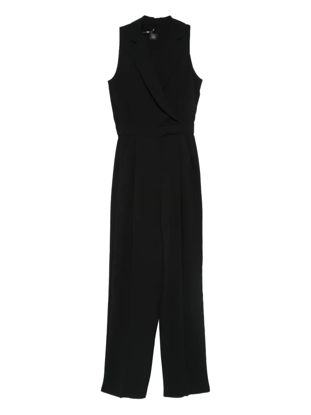 lapel sleeveless jumpsuit