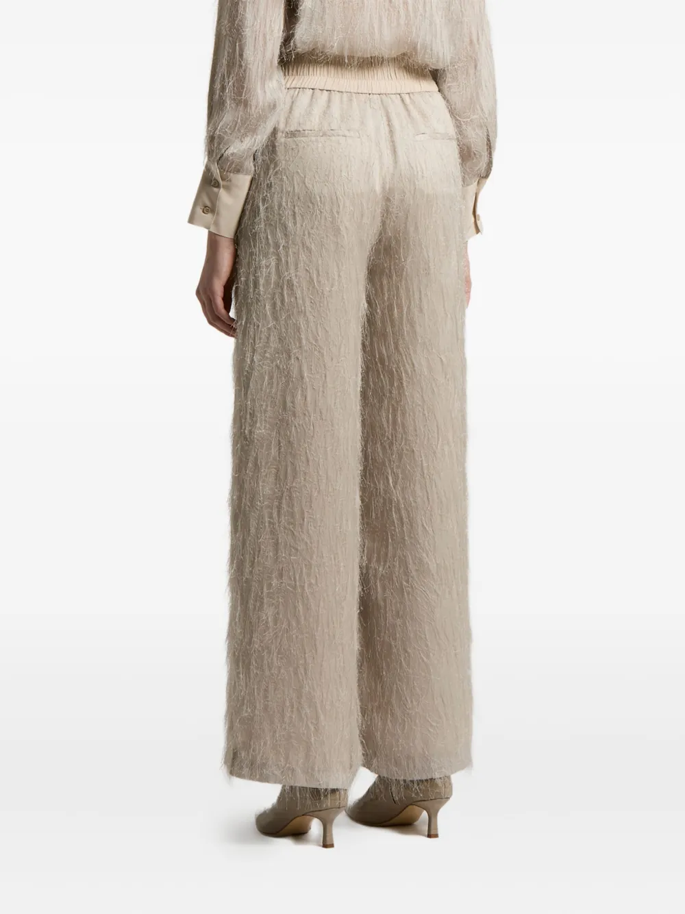 Fringed Elastic-Waist Trousers