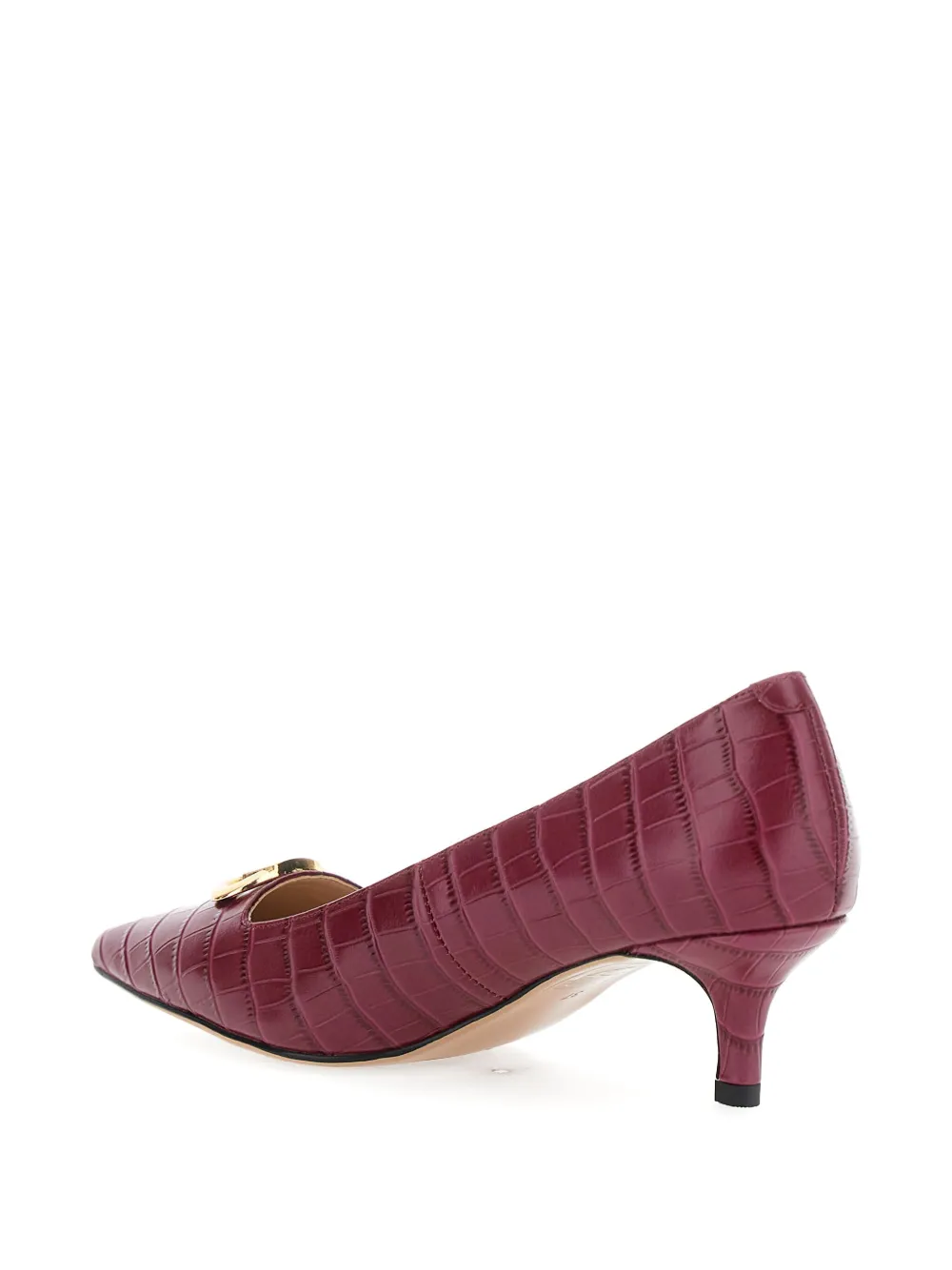 TWINSET 50mm crocodile-effect pumps Red